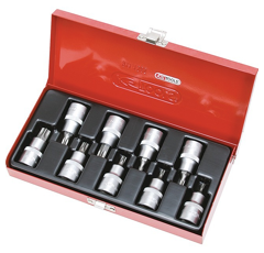 Coffret de 9 douilles tournevis 1/2" torx 20 à 60 mm | KS TOOLS