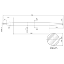 Diente de horquilla 50 x 980 mm para cargador MANITOU adaptable