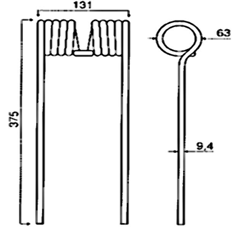 Federzinken CLAAS 9568151 GW460 - Nachbau