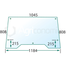 Pare-brise pour machine agricole CASE IH 1332391C1 adaptable