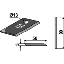Couteau rotatif pour broyeur AGRIA AS560KM adaptable - Blacksteel©
