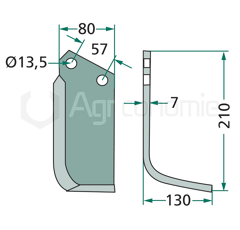 Lame droite pour fraise HOWARD 73000009949V adaptable