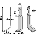 Fräsmesser Links 185 x 25 B.C.S. Nachbau