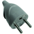 Enchufe macho eléctrico 10/16 A plástico gris 2p+t salida recta