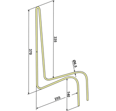 Dent de fenaison jaune pour CLAAS 9235770 adaptable - BlackSteel©