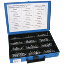 Blindnieten-Sortiment 550 St.Alu / Stahl Flachrundkopf, Standard + Grosskopf, im Blechkasten, 550-teilig 