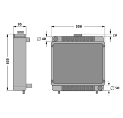 Radiateur pour tracteur CASE IH 3402827R91 adaptable