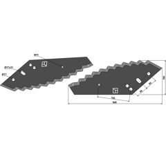 Futtermischmesser für JF-STOLL 8-11380-0040 Nachbau