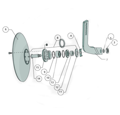 Bague de roulement pour déchaumeur à disque LEMKEN 3235011 adaptable