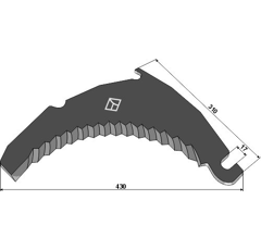 Couteau pour autochargeuse BERGMANN 002276B adaptable- BlackSteel©