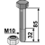 Sechskantschraube M10x1,5x85 mit Sicherungsmutter - Mehrere Marken