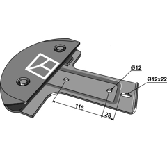 Patin pour faucheuse KUHN 56190500 adaptable - BlackSteel©