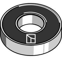 Roulement rainuré à billes pour paliers adaptable