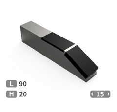 Embout de carrelet à souder carbure et plaquettes arrière pour charrue TOUTES MARQUES 90x15 mm adaptable