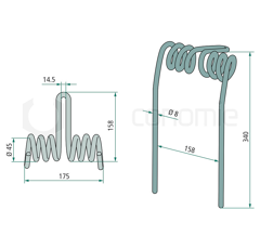 Peigne pour semoir AMAZONE 972259 adaptable