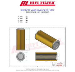 Filtre hydraulique adaptable HIFI FILTER SH63907