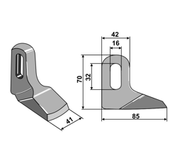 Marteau pour broyeur BOMFORD 02.959.01 adaptable