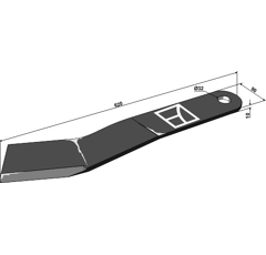 Couteau pour broyeur JUPIDEX H1810 adaptable - Blacksteel©