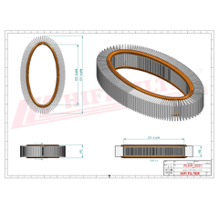 Filtre à air adaptable HIFI FILTER SC50265
