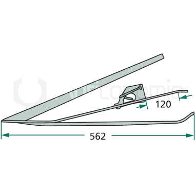 Ährenheber 562 mm für Mähdrescher AGCO - MASSEY FERGUSON 