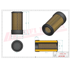Filtre à air primaire adaptable HIFI FILTER SA16545