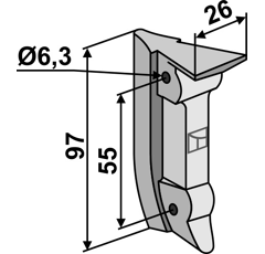 Clavette pour soc pour semoir BECKER 58383 adaptable - BlackSteel©