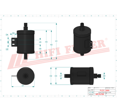 Filtre déshydrateur de climatisation pour machine agricole DYH 90011