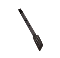 Barre avec pointe Gauche soudée, plaquettes carbure, plaquettes carbure arrière et rechargement RAZOL 888701 adaptable