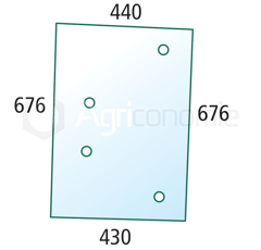 Vitre latérale droite pour machine agricole VALTRA 33191200 adaptable