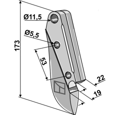 Soc pour semoir LEMKEN 3378100 adaptable - BlackSteel©