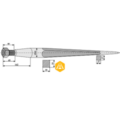 Schwerlastzinken für BASS-TRIMA-Lader 71222035018 Nachbau  