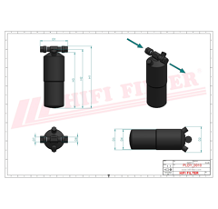 Filtre déshydrateur de climatisation pour machine agricole DYH 90018