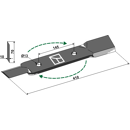 Couteau droit pour faucheur 410mm RÖLL adaptable - Blacksteel©