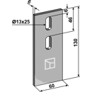 Racloir pour herses rotatives LEMKEN 3492029 adaptable - Blacksteel©