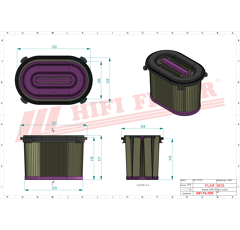 Filtre à air primaire adaptable HIFI FILTER SA17453