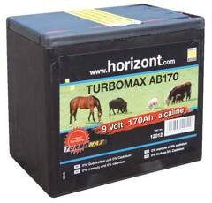 Box mit 45 Alkaline Batterien 9V / 170 AH Turbomax AB170 - HORIZONT
