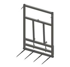 Pic bottes frontal 2001 mm pour type d'attelage DIECI N°4 adaptable