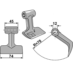 Hammerschlegel für Mulcher PALLADINO 10132370097 – Nachbau  