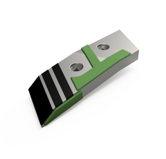 Pointe Droite avec plaquettes carbure, rechargement et plaquettes arrière NAUD 31235 adaptable