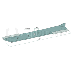 Couteau droit pour faucheur 640mm HYMACH adaptable 