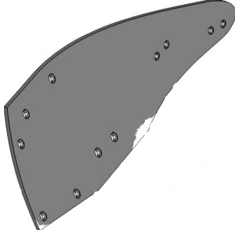 Streichblech-Hinterteil links für Pflug GREGOIRE  BESSON 177435 Nachbau