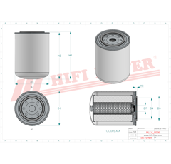 Filtro de aceite HIFI FILTER SO10038 Adaptable