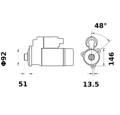 Démarreur MAHLE LETRIKA 12 V - 3,0 kW / MS 440