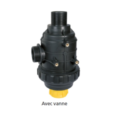 Filtre d'aspiration 2'' Mâle avec vanne de fermeture - 160 à 220 L/min | ARAG