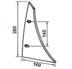 Étrave gauche pour charrue KVERNELAND 073251 origine