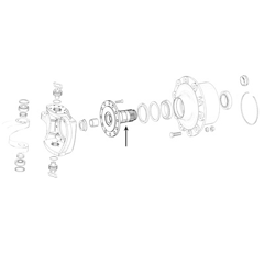 Arbre moyeu central pour tracteur JOHN DEERE 9360399 adaptable