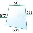 Vitre de porte pour machine agricole FENDT 258514210250 adaptable