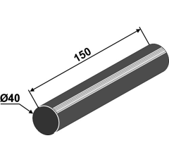 Boudin en élastomère 80 x 80 mm - adaptable - BlackSteel©