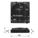Radiateur pour tracteur CLAAS 7700068308 adaptable