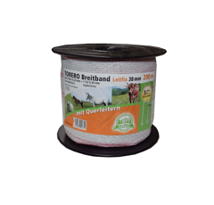 Torero-Breitband 38 mm - 200 m - weiß/rot